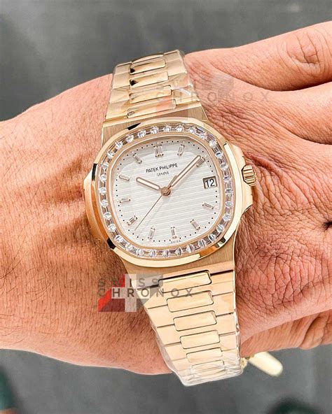 patek philippe nautilus damen|patek philippe diamond bezel.